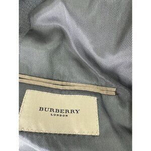 Burberry London Blazer Jacket 46R Gray 3 Button 100% Wool Double Vent USA Made